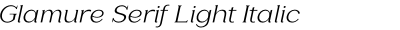Glamure Serif Light Italic